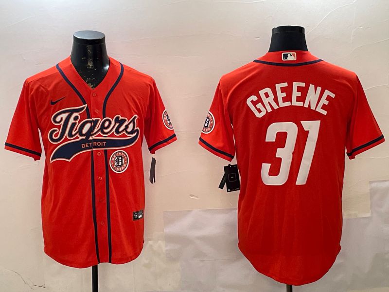 Men Detroit Tigers #31 Greene Orange Joint Name 2025 Nike MLB Jersey style 5